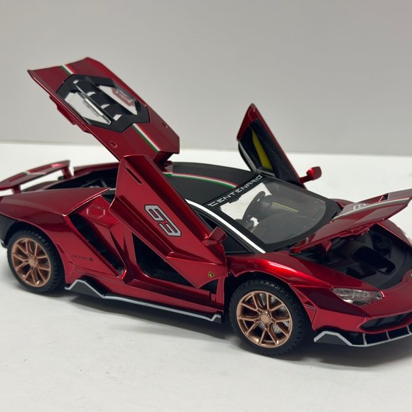 1:24 Lamborghini Centenario Diecast With Headlight & Taillight LED Red - Picture 7 of 11